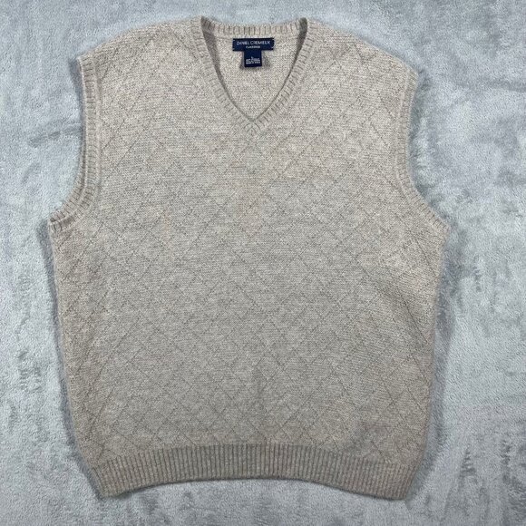 Daniel Cremieux Men's Alpaca Blend V-Neck Sweater Vest L Grandpa Core - Picture 1 of 6